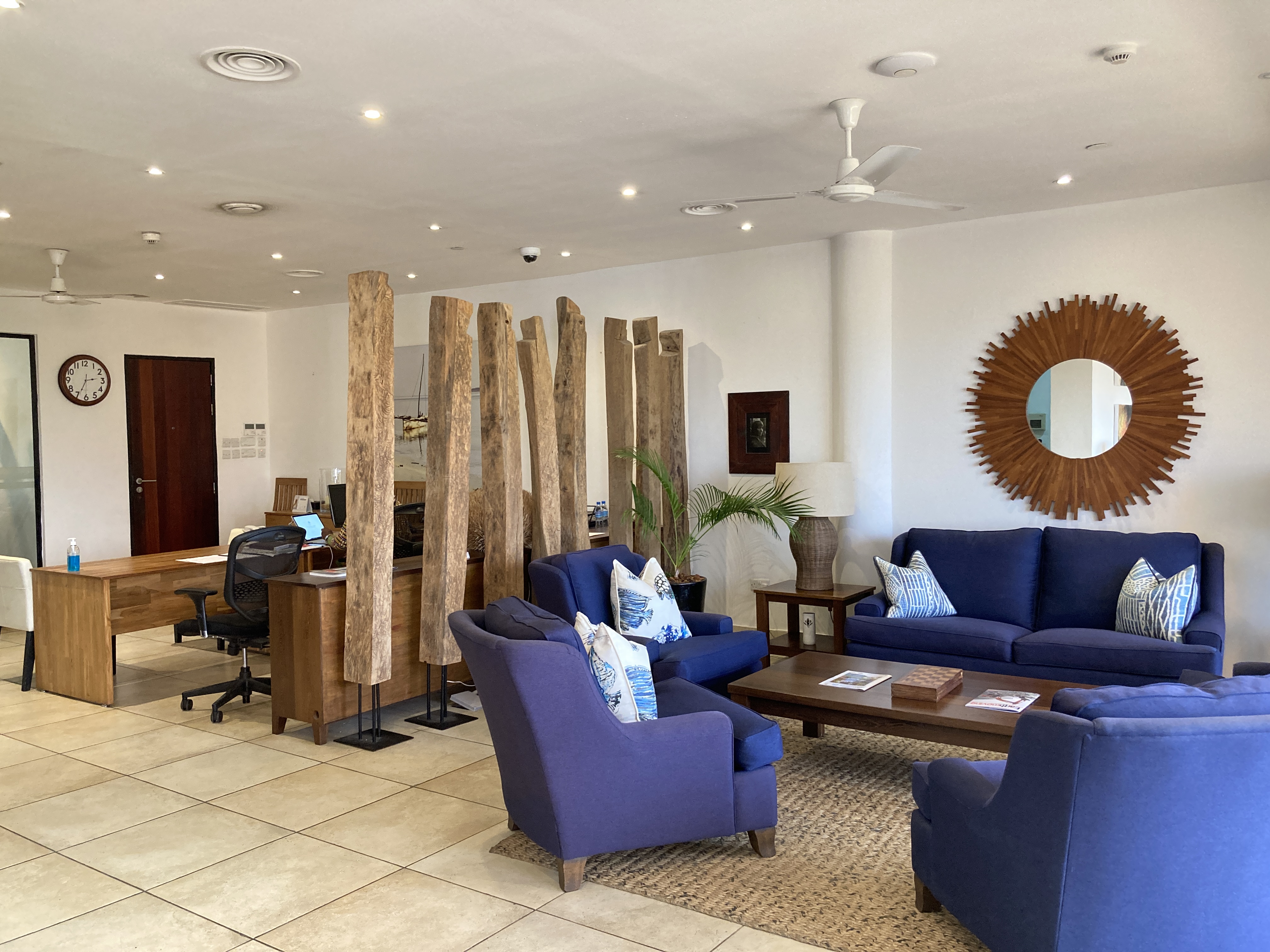 Reception Area at The Oyster Bay Hotel Suites